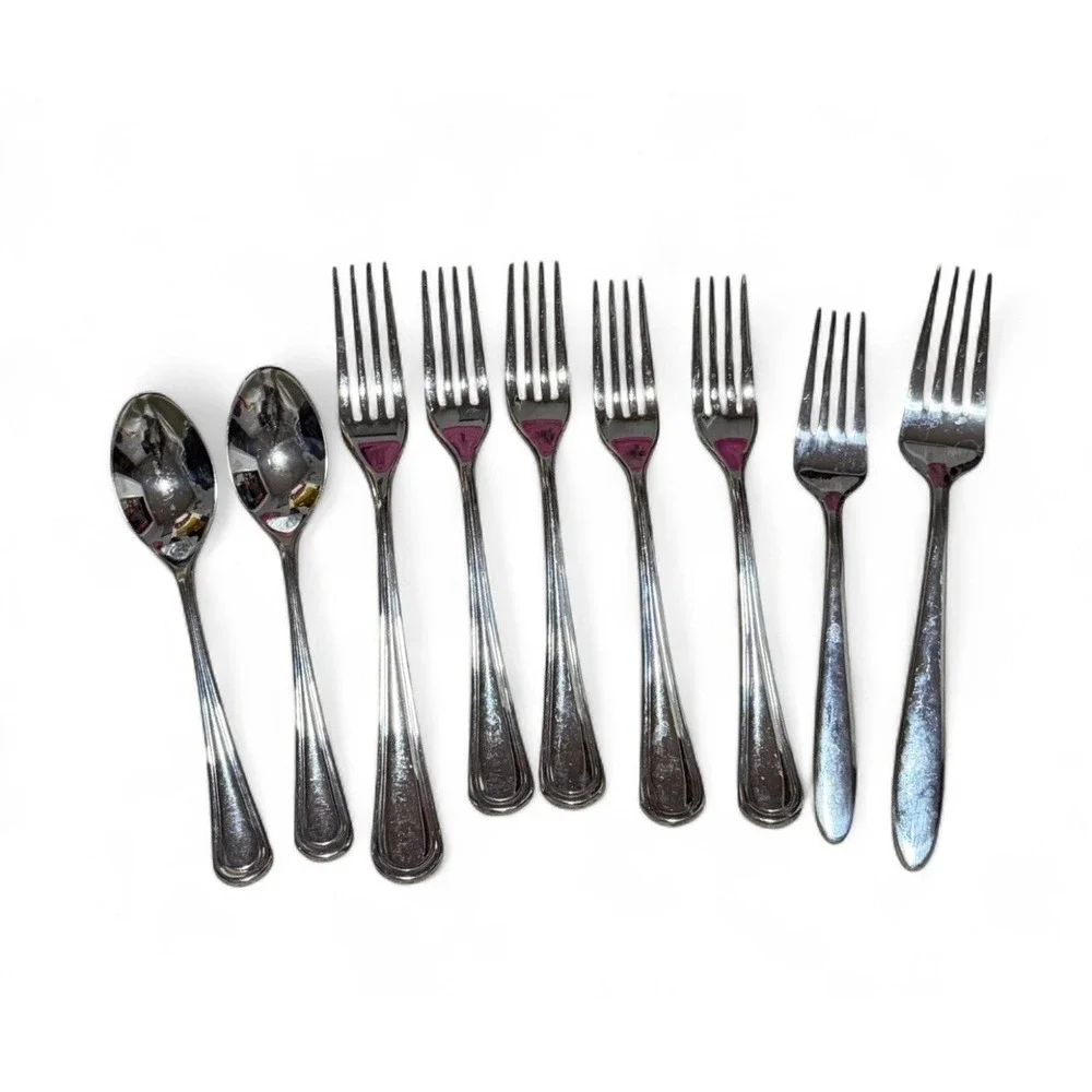 Robert Welch 18/10 Stainless Flatware Lot 9 Mid Century Spoons Forks